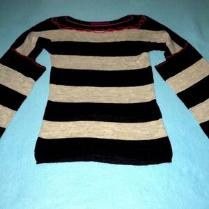 𝅺CUSTO knitwear bold stripes bell sleeves vintage soft alpaca sweater NEW size S